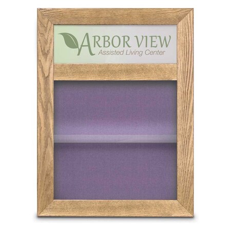 United Visual Products Outdoor Enclosed Combo Board, 48"x36", Gold Frame/Blue & Buff UVCB4836ODG-BLUE-BUFF